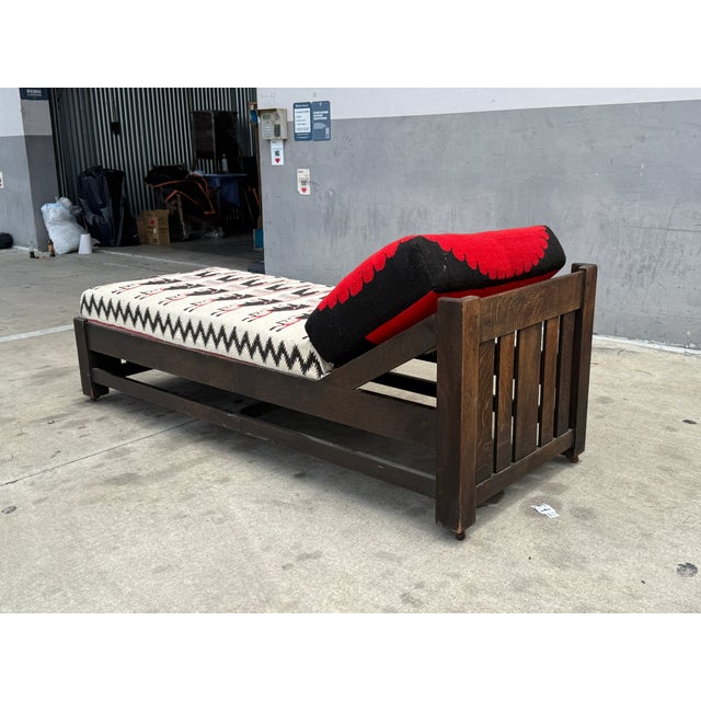 Early L & Jg Stickley Mission Oak Fainting Couch For Sale In Miami - Image 6 of 18