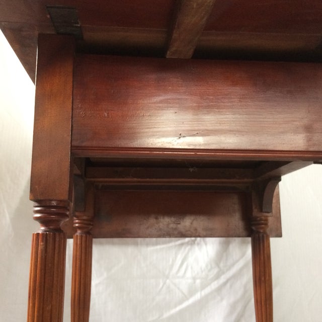 Antique Cherry Wood Drop Leaf Side Table With Drawer Chairish