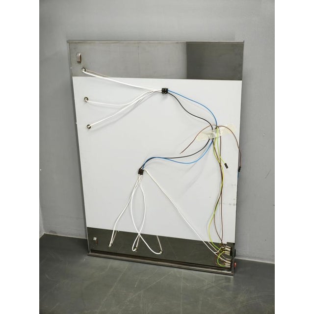 1970s Space Age Italian Mirror with Six Chrome Eyeball Lights, 1970s For Sale - Image 5 of 12
