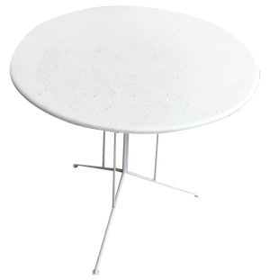 Mid-Century Minimalist German Metal Garden Table attributed to Mauser Werke Waldeck, 1960s