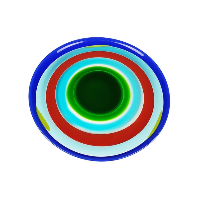 1990s Vintage Murano Glass Plate by Berit Johansson for Salviati, 1991 For Sale - Image 5 of 12