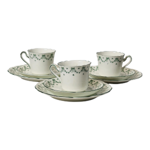 1914 - 1919 Jackson & Gosling Grosvenor China Tea Set Trios- 9 Pieces