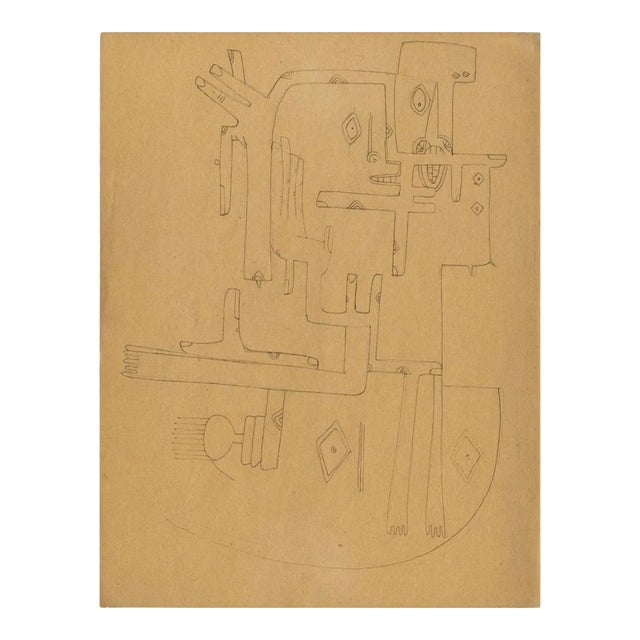 Untitled - Original Important Drawing by Wifredo Lam - 1941 1941 For Sale