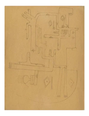 Untitled - Original Important Drawing by Wifredo Lam - 1941 1941