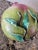 Ceramic Extra Large Vintage Chinese Green and Pink Glazed Ceramic Peach Altar Fruit For Sale - Image 7 of 11