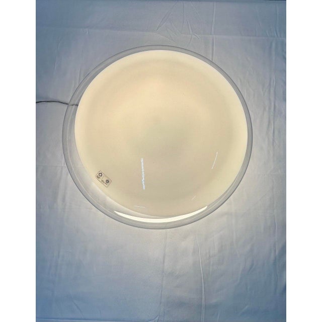 White Gill Ceiling Lamp by Roberto Pamio for Leucos, 1960s For Sale - Image 8 of 9
