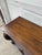 Brown Vintage Neoclassical Revival Console Table With Ornately Carved Scroll Supports and Lower Shelf For Sale - Image 8 of 12
