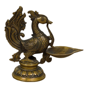 Early 20th Century Chinese Brass Oil Lamp/Candle Holder