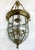 Brass Late 20th Century Brass and Beveled Glass Lantern Pendant Light Fixture, 5 Chandelier Bulbs For Sale - Image 8 of 9