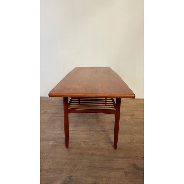 Mid-Century Modern Danish Teak Coffee Table with Slatted Shelf, 1960s For Sale - Image 14 of 18