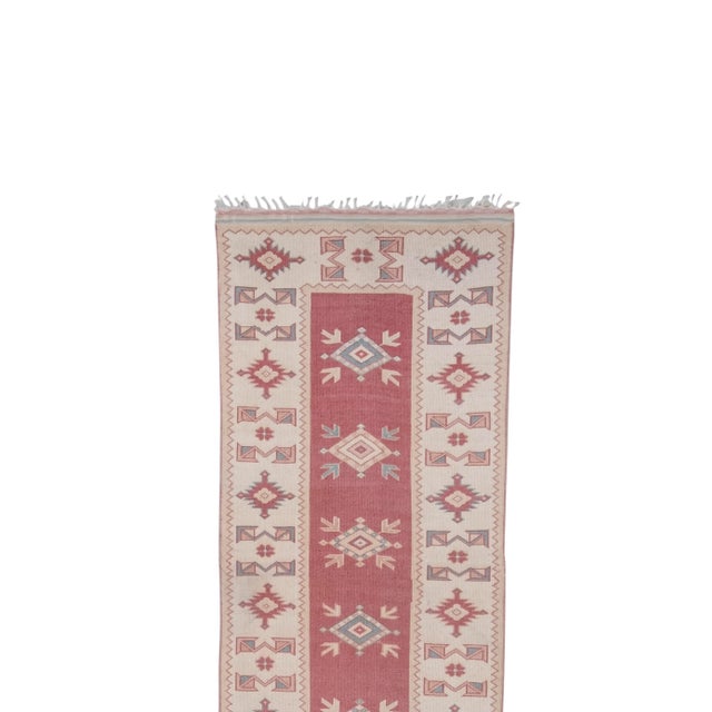 Vintage Turkish Milas Runner Rug For Sale - Image 4 of 12