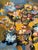 Vintage 20th-century wall aubusson tapestry featuring a striking modernist design. A bold and dynamic composition with...