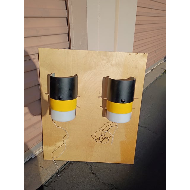 Plastic 1980s A Pair of Sconces in the Style of Louis Klafff For Sale - Image 7 of 7