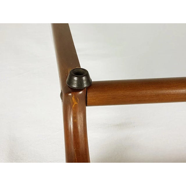 Tan Italian Brass and Wood Serving Tray, 1960s For Sale - Image 8 of 9