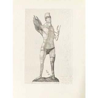 1947 Paul Klee Engraving 5 the Hero With the Wing 1904 Reproduction For Sale