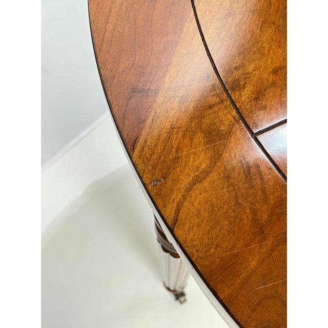 Late 20th Century Pair of Henredon Registry Collection Solid Cherry Regency Drum Tables For Sale - Image 11 of 18