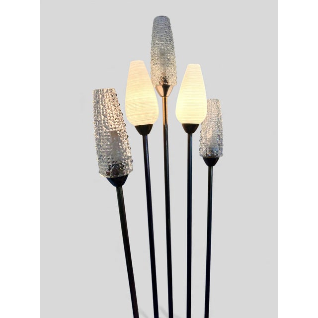 5-Light Reading Floor Lamp, 1960s For Sale - Image 3 of 11
