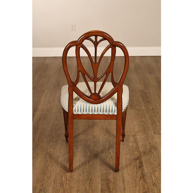 Hepplewhite Style Quality Set of Four Shield Back Dining Chairs For Sale - Image 17 of 18