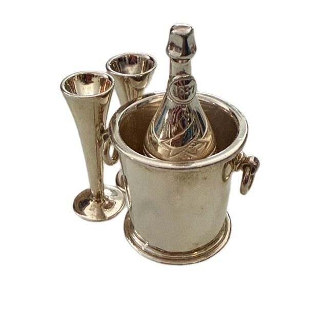 Tiffany & Co. Miniature Sterling Silver Champagne Service for Two For Sale - Image 9 of 10