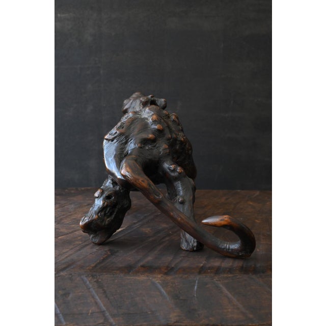Japanese Wood Burl Animal-Form Object / Mitate Folk Art / 20th Century / Sc169 For Sale - Image 9 of 17