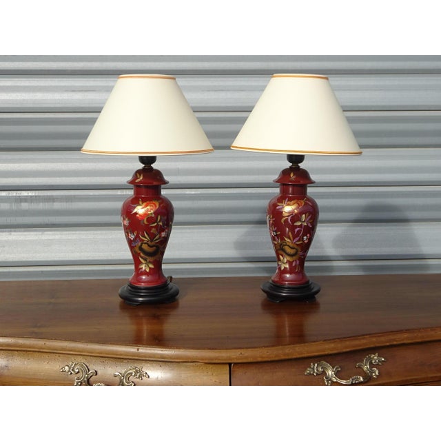 Limoges Porcelain Bedside Lamps, 1970s, Set of 2 For Sale - Image 18 of 18