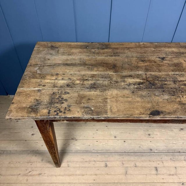 French Rustic Oak Farmhouse Dining Table For Sale - Image 17 of 18