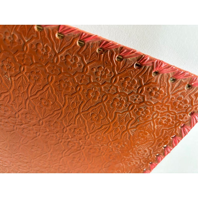 Mid 20th Century Moroccan Hand-Tooled Leather Photo Album With Fantasia Scene, Circa 1940s For Sale - Image 5 of 14