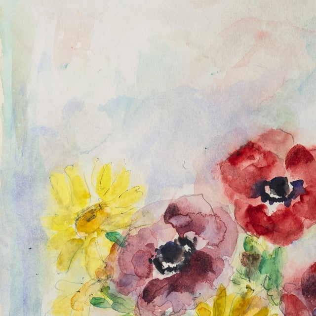 1950s 'Posy in a Pitcher' by Pauline Polk, Mid-Century California Modernist Still Life, Los Angeles For Sale - Image 5 of 9