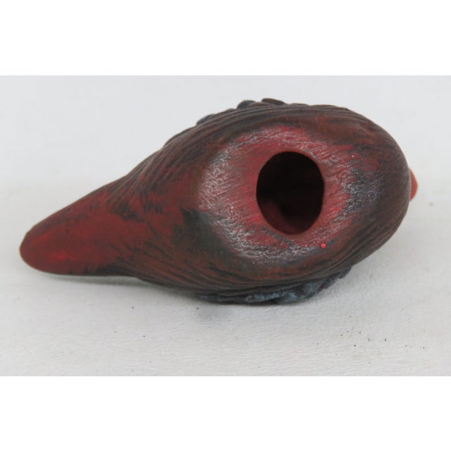 Duck Miniature Ceramic Figurine Hand Painted Green Blue Feathers Red Bill 4522b For Sale - Image 4 of 11