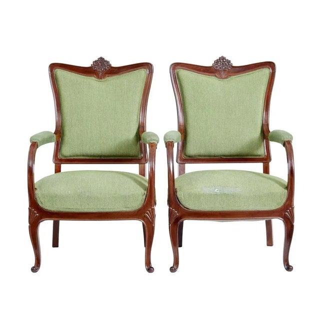 Mid-Century Carved Dining Chairs, Set of 6 For Sale - Image 11 of 12