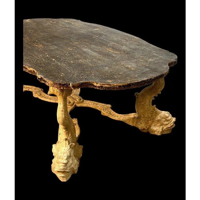 Wood Large Italian Coffee Table, 19th Century For Sale - Image 7 of 11