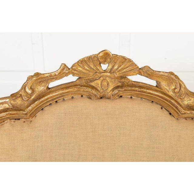 18th Century Italian Carved Giltwood Armchair For Sale - Image 8 of 9