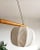Vintage Scandinavian Pendant Light in Wood and Fabric, 1980s For Sale - Image 4 of 10