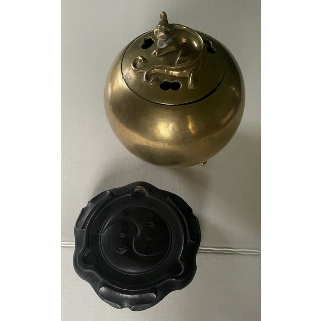 Early 20th Century Early 20th Century Gilded Bronze Dragon Incense Burner For Sale - Image 5 of 7