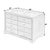 Modern Rachelle 60 in. W Carrara Marble Top 6 Drawer Double Bathroom Vanity, Brown For Sale - Image 3 of 9