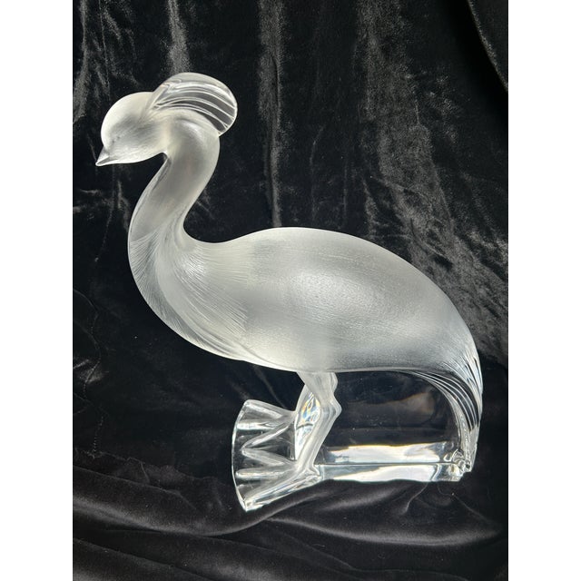 Gorgeous Lalique Louisiane Peacock from the 1970's. This well known, retired crystal sculpture was designed by Marc...