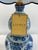Wood Late 20th Century Pair of Ralph Lauren Home Blue & White Porcelain Double Gourd Table Lamps With White Shades For Sale - Image 7 of 11