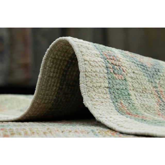 Green Turkish Oushak Runner Rug 2'5" x 8' #17401 For Sale - Image 8 of 8