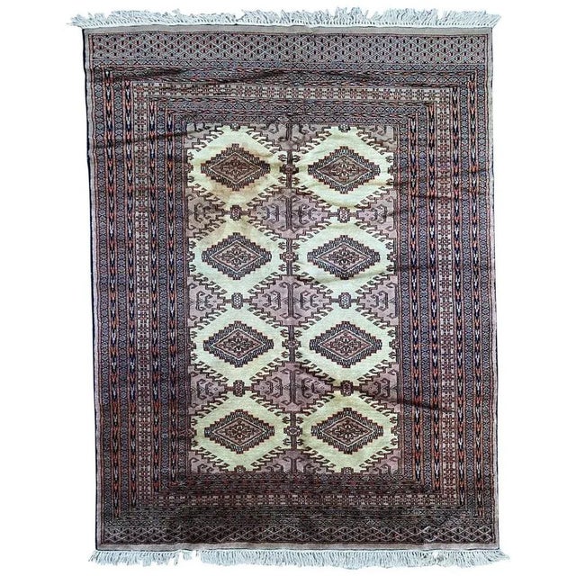 Vintage Rustic Wool Pakistani Rug, 1980s For Sale - Image 12 of 12