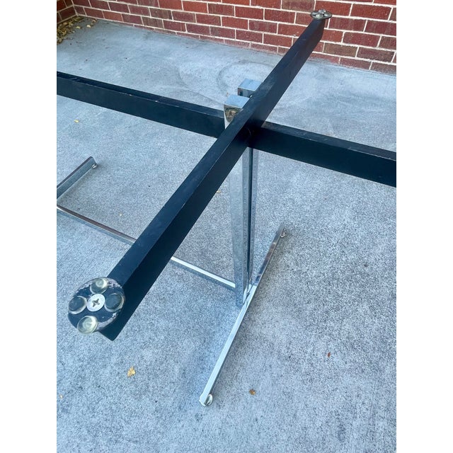 Mid 20th Century Hugh Acton Chrome and Steel Desk or Table Base For Sale - Image 5 of 7