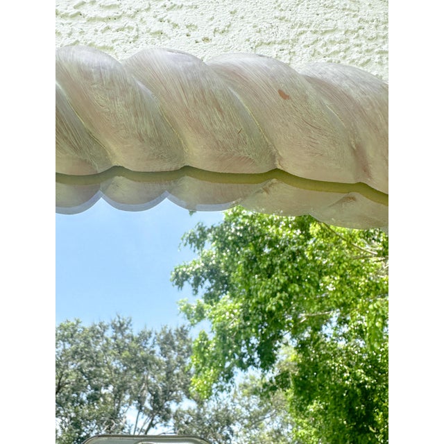 Contemporary Vintage Rope Frame Oval Mirror With Tassel Detail For Sale - Image 3 of 14