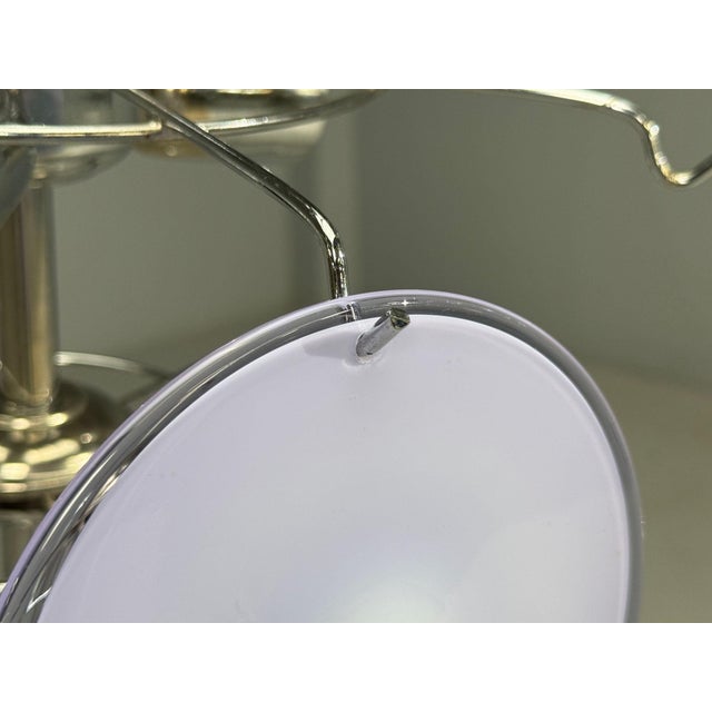 Mid-Century Modern, Purple Murano Glass, Chrome, Pendant Light, 1960s For Sale - Image 4 of 10