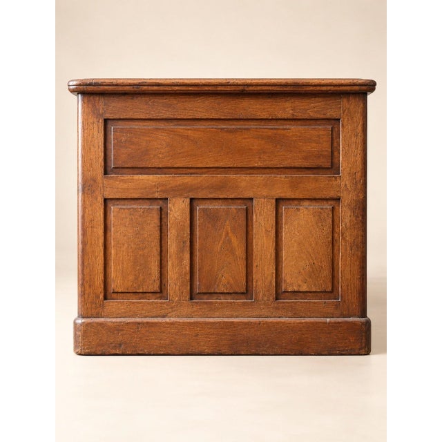 Napoleon III Walnut Minister's Desk with Drawers For Sale - Image 6 of 9