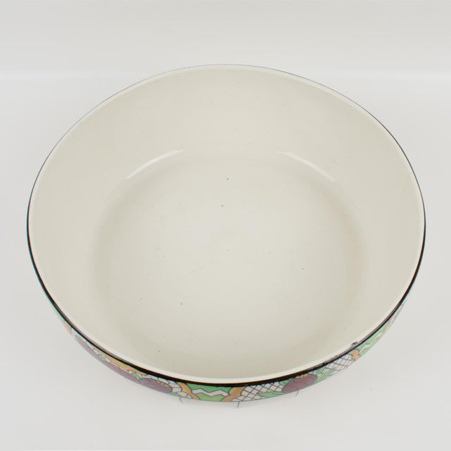 Art Deco Faience Ceramic Dresser Bowl, Pitcher and Boxes by Auguste Mouzin For Sale - Image 4 of 18