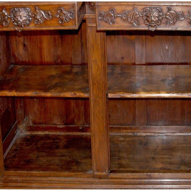16th-Century Ligurian Carved Oak & Chestnut Credenza For Sale - Image 4 of 10