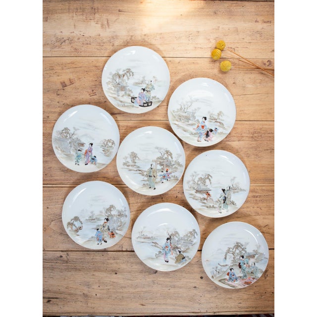 Japanese Eggshell Porcelain Tea Service, 1890s, Set of 19 For Sale - Image 3 of 9