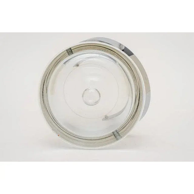Personal 5" Ice Bucket and Tongs 1970s Italian Crystal and Chrome For Sale In Miami - Image 6 of 13