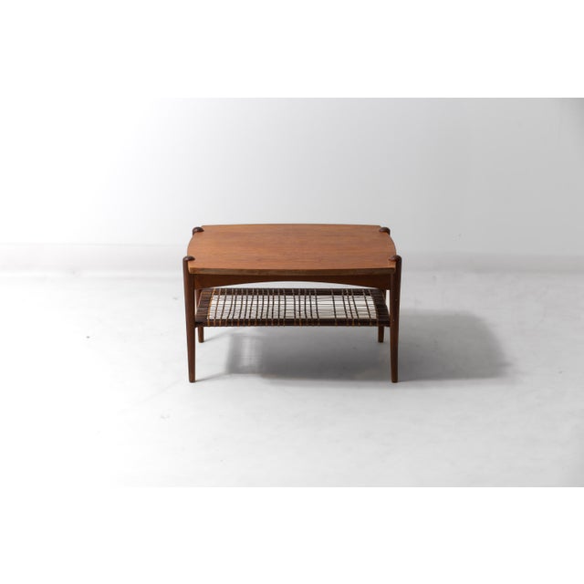 Mid-Century Modern Vintage Webbing Coffee Table in Teak, 1960s For Sale - Image 3 of 16