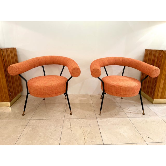 1950s Mid-Century Modern Armchairs by Ipe Bologne, Italy, 1950s For Sale - Image 5 of 13