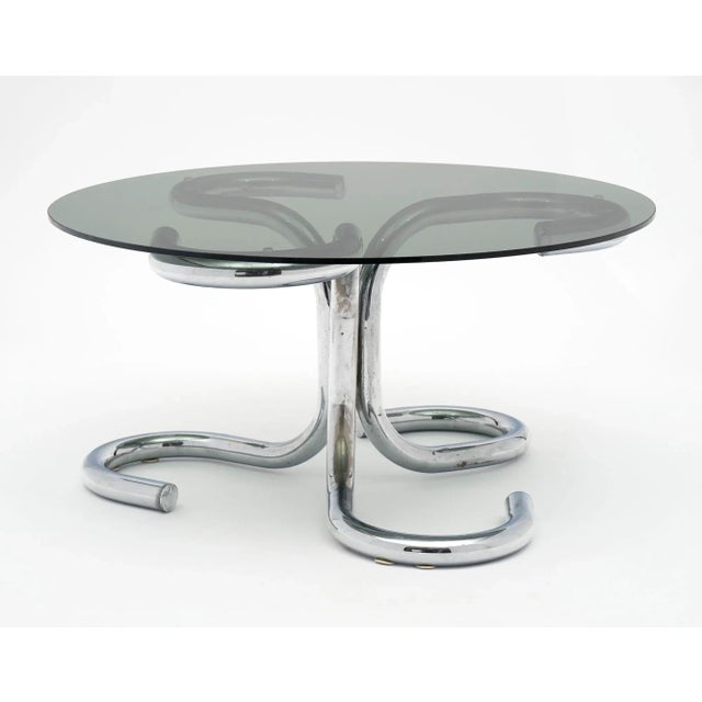 Mid-Century Modern Modernist Chrome Side Table For Sale - Image 3 of 10